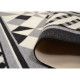 UTOPIA Tapis de salon carreaux de ciment 50x100 cm - Noir, gris et blanc
