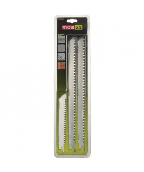 RYOBI 3 lames S. sabre grande longueur 300 & 152 mm