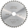 METABO Lame de scie circulaire Precision cut - 216 mm - 40 dents - Scies a onglets et radiales