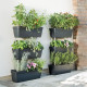 DEROMA Trio de Jardiniere Enjoy a réserve d'eau - 50 x 16,1 x H 22 cm - 28,8 L - Noir anthracite