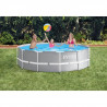 INTEX Kit Piscine Prism Frame Ronde Tubulaire - 3m66 x 99 cm - Gris