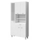ESSENTIEL - Colonne de salle de bain 5 portes - Blanc - L 80 cm
