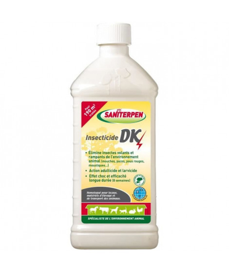 SANITERPEN Insecticide concentré DK - Pour le traitement des logements et matériels de transport des animaux domestiques - 1 L