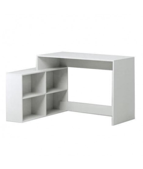 NAGANO Bureau d'angle contemporain blanc mat - L 111,9 cm