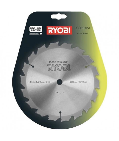 RYOBI Lame ULTRA FINE 150 mm - 18 dents - alésage 10 mm