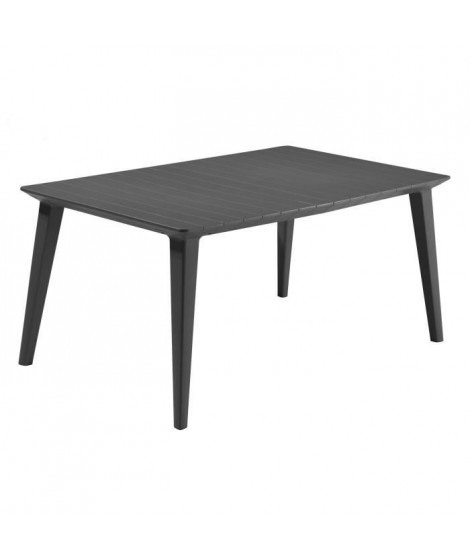 ALLIBERT JARDIN Table Lima 160 6 personnes - Design contemporain - Graphite