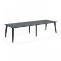 ALLIBERT JARDIN Table Lima 240 6-12 personnes avec allonge - Design contemporain - Graphite