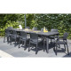 ALLIBERT JARDIN Table Lima 240 6-12 personnes avec allonge - Design contemporain - Graphite