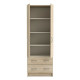 DUAL Armoire chambre adulte classique décor chene brossé - L 61 cm