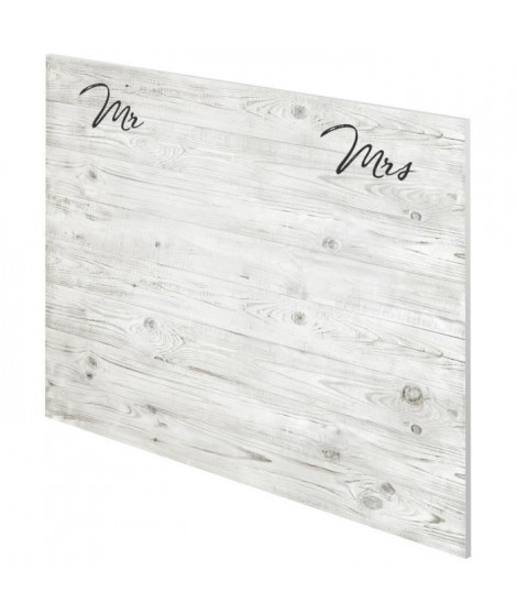 MR & MRS Tete de lit style classique effet bois blanchi - L 160 cm