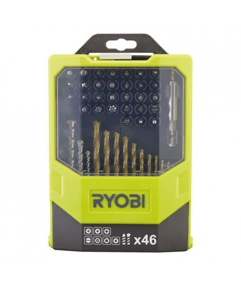 RYOBI Coffret mixte 46 accessoires