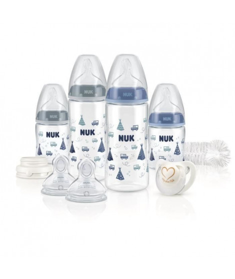 NUK Kit de naissance biberons Perfect Start First Choice Plus Cristal Garcon