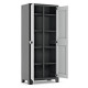 KETER Armoire Haute Utilitaire TITAN - Noir et Gris - 80 x 44 x 182 cm