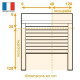 FRANCE-COMBI Volet roulant PVC recoupable manuel a sangle - L 120 x H 120 cm