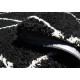 ASMA Tapis de salon Shaggy - Style berbere - 120 x 160 cm - Noir - Motif géométrique