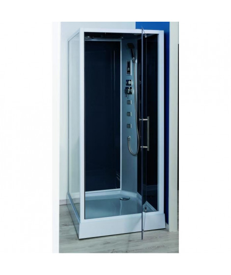 Cabine de douche hydromassante Niky grise 90x90cm