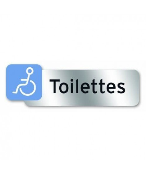 Plaque indicatrice Toilette handicapé - Polycarbonate adhésif - 160 x 50 mm