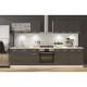 ULTRA Cuisine complete avec meuble four et plan de travail inclus L 300 cm - Gris brillant