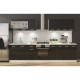 ULTRA Cuisine complete avec meuble four et plan de travail inclus L 300 cm - Noir brillant