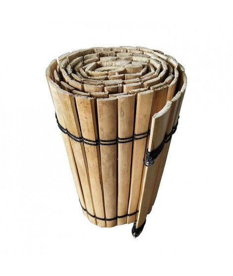 JANY FRANCE Bordure souple en lattes verticales de bambou - 200 x 30 cm
