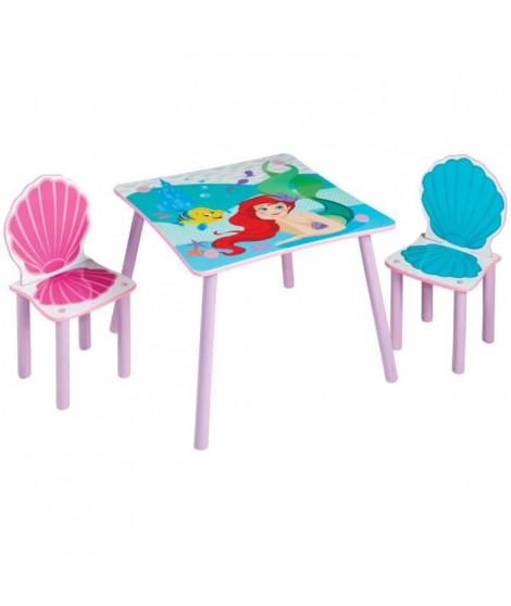 Disney Princesses Ariel - Ensemble table et 2 chaises pour enfants