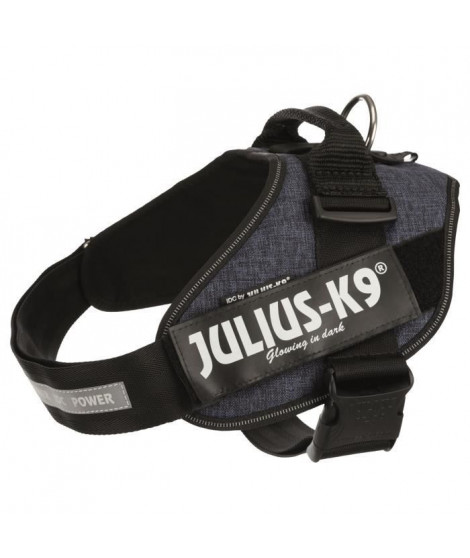 JULIUS K9 Harnais Power IDC 2LXL : 7196 cm - 50 mm - Bleu jean - Pour chien