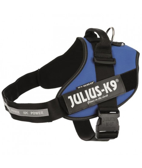 JULIUS K9 Harnais Power IDC 3XL-XXL : 82115 cm - 50 mm - Bleu - Pour chien