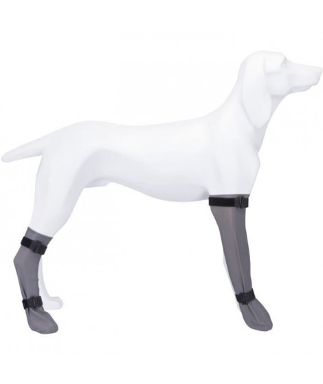 TRIXIE Chaussettes de protection en silicone - S : 6 cm-30 cm - Gris - Pour chien