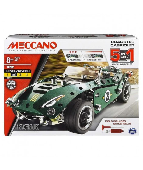 MECCANO - Le Cabriolet 5 en 1 - Rétro friction