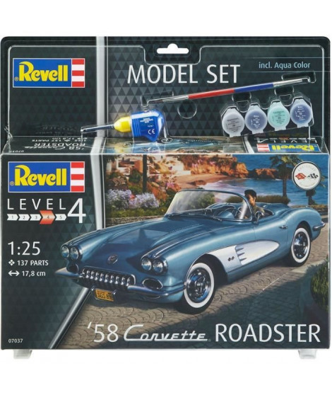 REVELL Maquette Model set Voitures 58 Corvette Roadster 67037