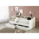 JOY Lit banquette contemporain décor blanc - l 90 x L 200 cm