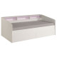 JOY Lit banquette contemporain décor blanc - l 90 x L 200 cm