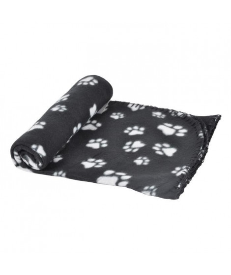 Plaid Pattou en polyester - 100x70 cm - Noir - Pour chien