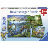 Puzzle 3x49 pcs Fascination Des Dinosaures