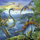 Puzzle 3x49 pcs Fascination Des Dinosaures