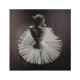 Toile imprimée Danseuse - 78 x 78 cm - Noir et blanc