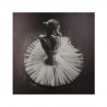 Toile imprimée Danseuse - 78 x 78 cm - Noir et blanc