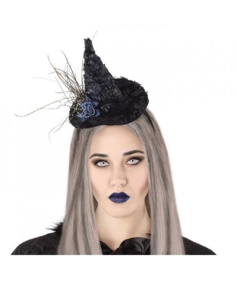 ATOSA Serre-tete Sorciere Halloween - Noir et Bleu