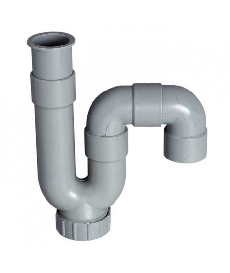 WIRQUIN Siphon de lavabo - PVC - Sortie horizontale ou verticale a coller