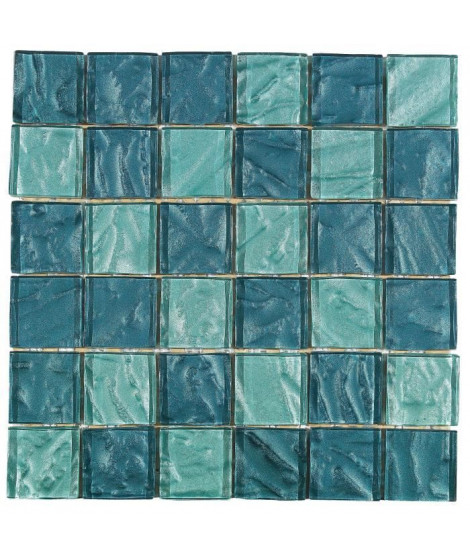 Mosaique en pate de verre - Dimensions : 30 x 30 cm 30 x 30 cm - Vert
