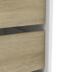 JEFFERSON Bureau 3 tiroirs - Décor Chene Kronberg blanc - L 127,1 x H 76,8 x P 55 cm