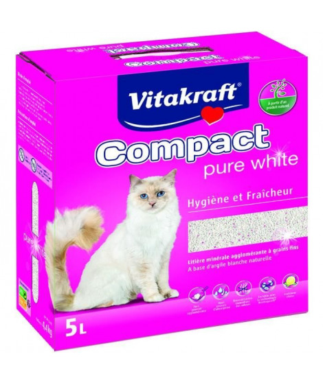 VITAKRAFT Litiere Compact Pure White - 5 L - Pour chat