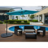 Parasol déporté diametre 3m - structure en aluminium avec toile polyester 180g- Bleu -  Tohota