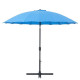 Parasol droit type Shanghai diametre 3m inclinable - Mât aluminium et toile polyester 180g - Bleu - AURINKO