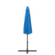 Parasol droit type Shanghai diametre 3m inclinable - Mât aluminium et toile polyester 180g - Bleu - AURINKO