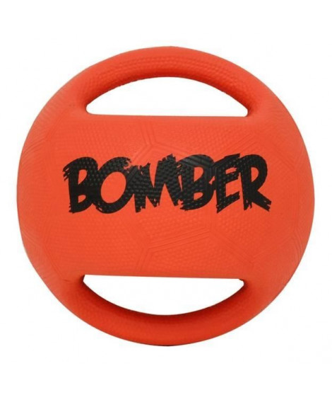 ZEUS Balle en caoutchouc Bomber 11,4 cm - Orange et noir - Pour chien