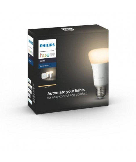 PHILIPS HUE Pack de 2 ampoules White - 9,5 W - E27 - Bluetooth