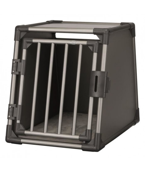 TRIXIE Box de transport - Aluminium - M : 55 x 61 x 74 cm - Gris graphite - Pour chien