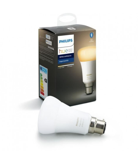 PHILIPS HUE Ampoule White Ambiance - 9,5 W - B22 - Bluetooth