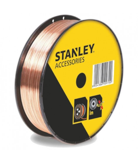 STANLEY 460618  Bobine fil acier pour soudure MIG/MAG avec gaz - Ø 0,8 mm - 0,9 kg